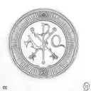 chi rho tattoo design idea