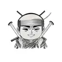 roronoa zoro and three katanas tattoo design idea