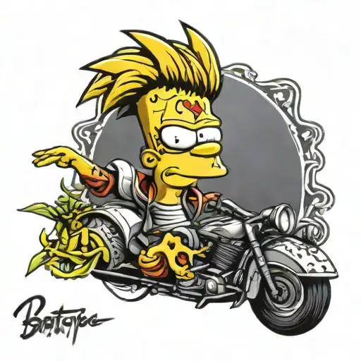 Bart Simpson as escobar tattoo design idea