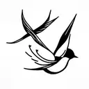 Swallow Bird tattoo design idea