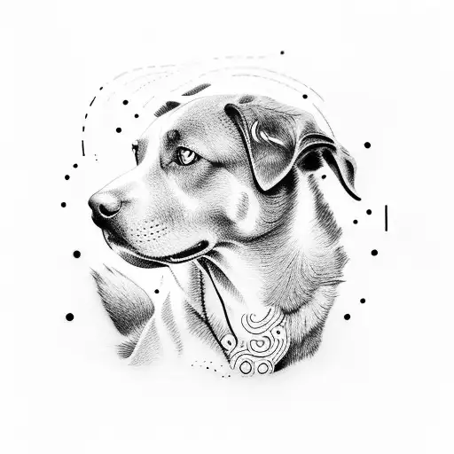 kelpie dog  tattoo design idea