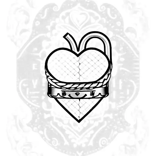 A heart-shaped lock with Ari's name as the key tattoo design idea