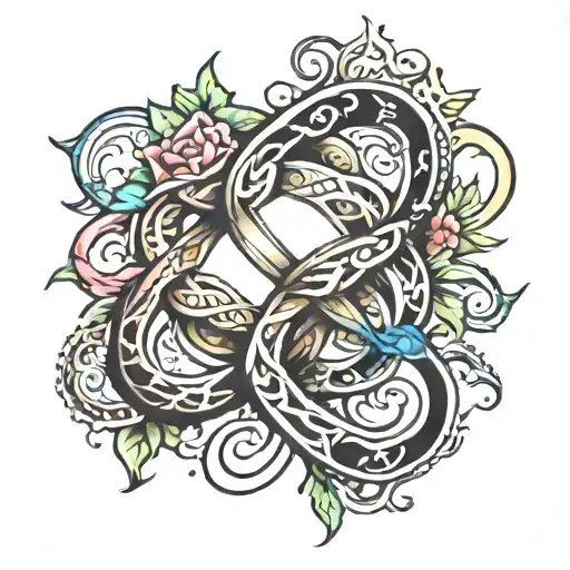 infinity symbol tattoo design idea