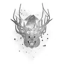 Create a tattoo design that represents the strength of the gym and the wilderness in a black-grey style tattoo design idea