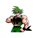 Broly  black work  tattoo design idea