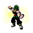 Broly  black work  tattoo design idea