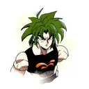 Broly  black work  tattoo design idea