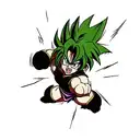Broly  black work  tattoo design idea