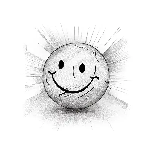 smiley face  tattoo design idea
