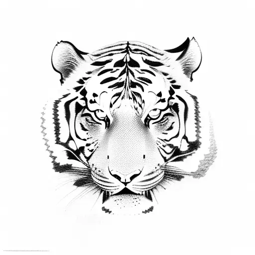 Tiger full body tattoo design idea