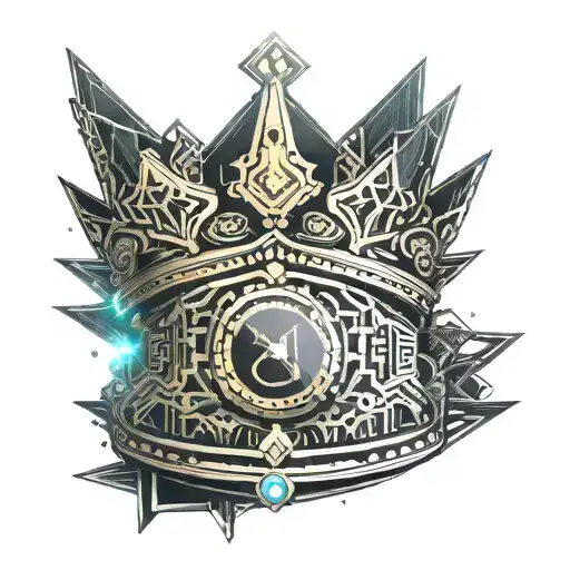 Queen crown tattoo design idea