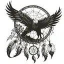 A dreamcatcher intertwined with gemini females and tree roots at the bottom  tattoo design idea