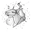 A constellation of Sagittarius with arrows and a bow tattoo design idea