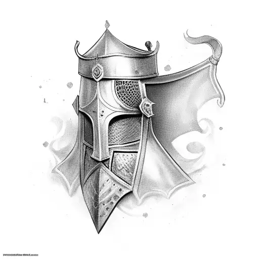 medieval knight tattoo design idea