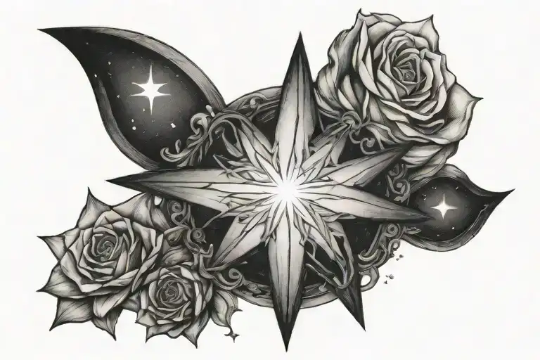 the darkest nights make the brightest stars tattoo design idea