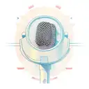 microphone with music notes tattoo design idea