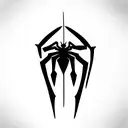 Spiderman logo with wording and 2 dates tattoo design idea