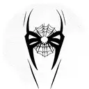 Spiderman logo with wording and 2 dates tattoo design idea