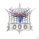 Spiderman logo with name and 2 dates next to it tattoo design idea