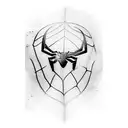 Spiderman logo with name and 2 dates next to it tattoo design idea