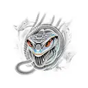 cobra guerreira tattoo design idea