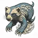 honey  badger tattoo design idea