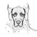 vizsla dog tattoo design idea