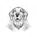 vizsla dog tattoo design idea