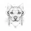 vizsla dog tattoo design idea