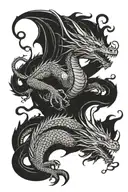 medieval dragon tattoo design idea