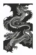 medieval dragon tattoo design idea