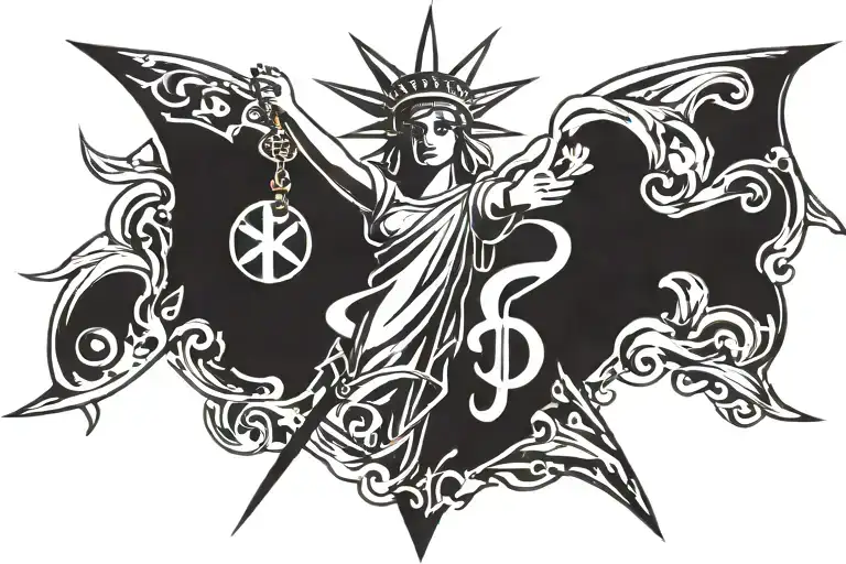 liberty equality fraternity symbol tattoo design idea