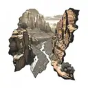 Angels landing zion national park tattoo design idea