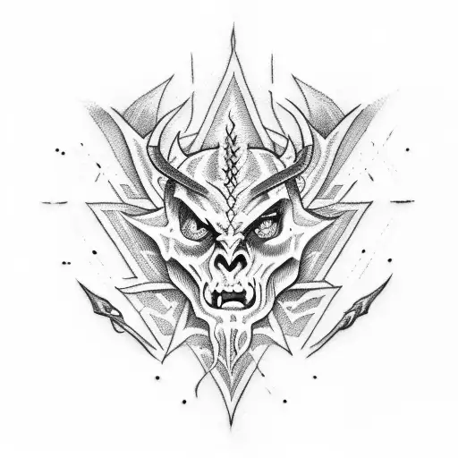 satanic tattoo tattoo design idea
