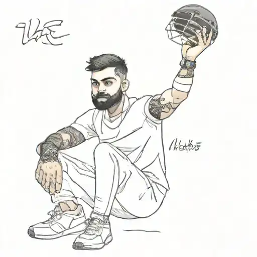 I have a great respect for Cricketer Virat Kohli and Indian Rapper Vivian Fernandes aka Divine and I also with them both tattoo design idea