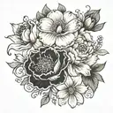birth flowers 2 October 1 July 1august1 february birth flower tattoo design idea