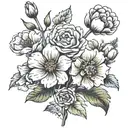 birth flowers 2 October 1 July 1august1 february birth flower tattoo design idea