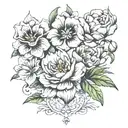 birth flowers 2 October 1 July 1august1 february birth flower tattoo design idea