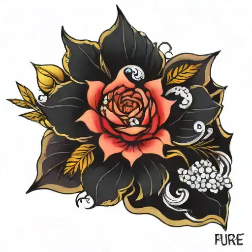 PURE LIFE tattoo design idea