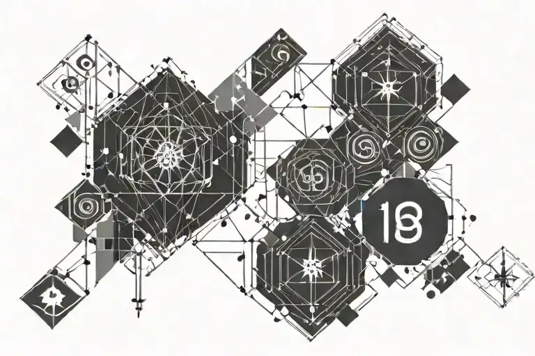 math equations fading into binary tattoo design idea