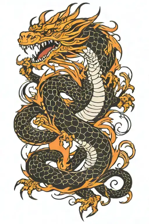 anime dragon tattoo tattoo design idea