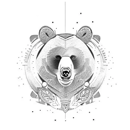 simple bear tattoo designs