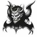 satan bio mechanical tattoo design idea