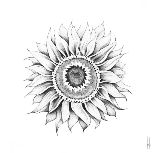 Sunflower tattoo design idea