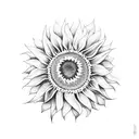 Sunflower tattoo design idea