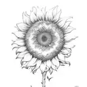 Sunflower tattoo design idea