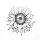 Sunflower tattoo design idea