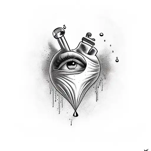 Crying Heart tattoo design idea