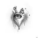 Crying Heart tattoo design idea
