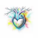 Crying Heart tattoo design idea